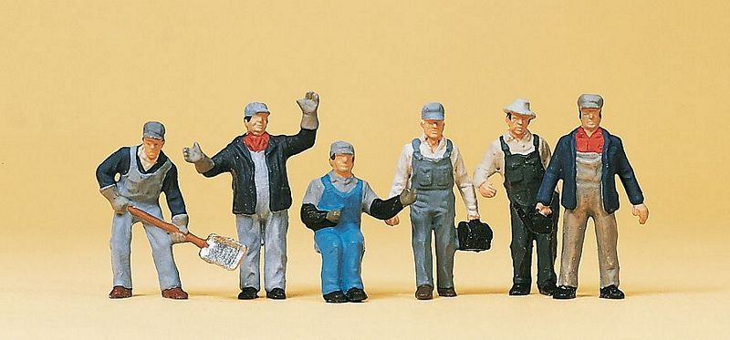 Preiser 10453 US Freight Train Personnel Figure Set | 040 Trains N Models