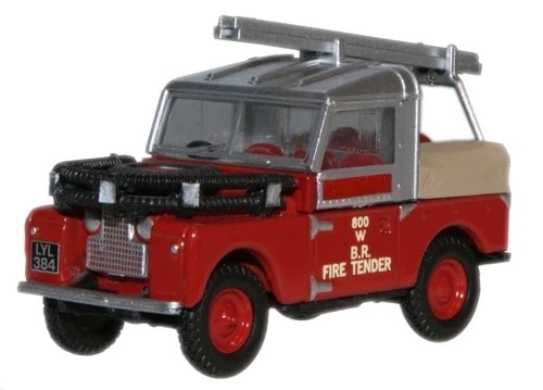 Oxford Diecast 76LAN188015 Land Rover 88 - British Rail Fire Tender