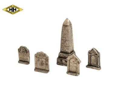 Harburn Hamlet CG272 Grave Stones & Obelisk 5/pk OO/HO Scale